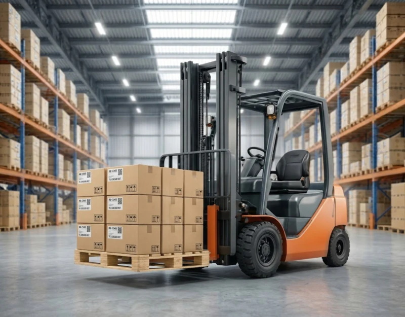 Forklift lifting cylinder application in high-bay warehouse